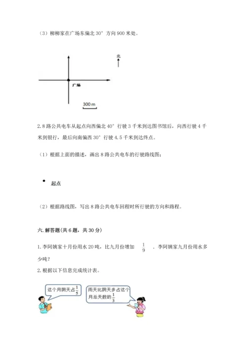 人教版六年级上册数学 期中测试卷及参考答案（预热题）.docx