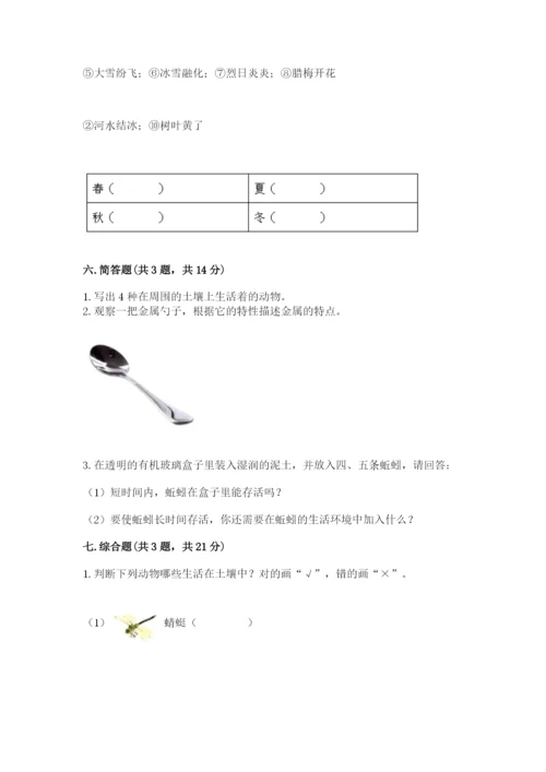 教科版小学二年级上册科学期末测试卷含答案【轻巧夺冠】.docx