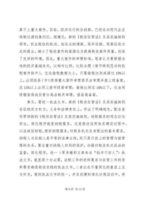 关于做好县地税局的税收法制工作的建议与思考 (4).docx