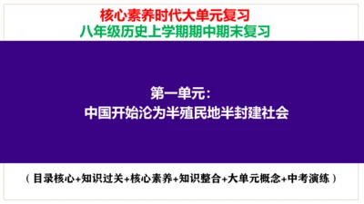 第一单元 中国开始沦为半殖民地半封建社会 核心素养时代大单元复习课件
