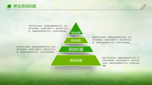 绿色清新微立体安全生产动态PPT模板