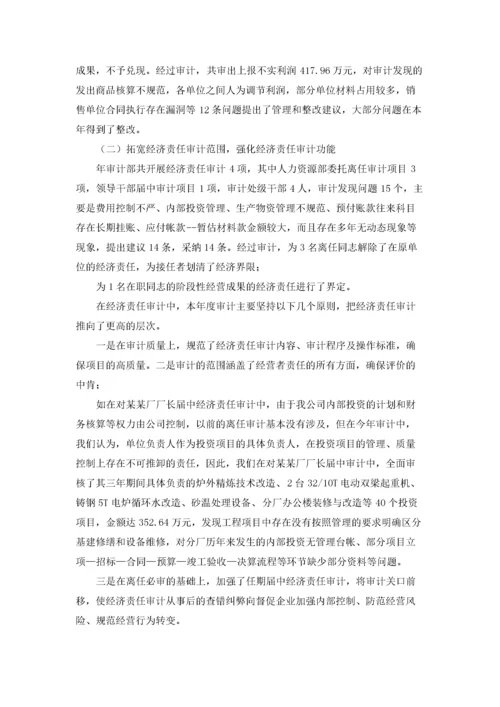 公司审计财务工作总结.docx