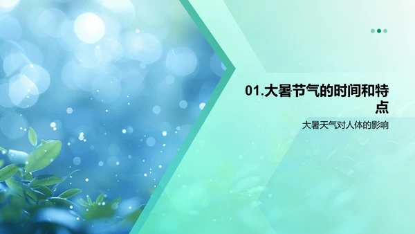 大暑健康养生报告PPT模板