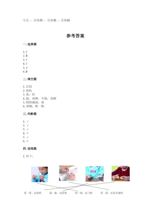 教科版一年级下册科学期末测试卷及参考答案（典型题）.docx