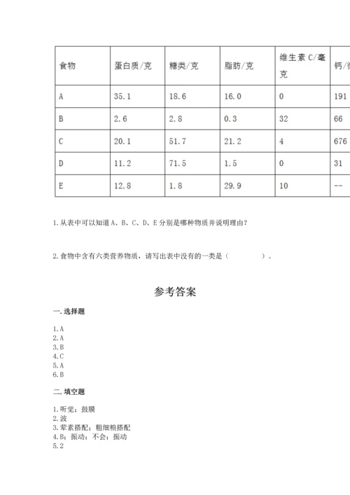 教科版科学四年级上册期末测试卷精品（模拟题）.docx