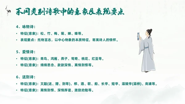 绿色水墨风语文高考诗歌鉴赏培训
