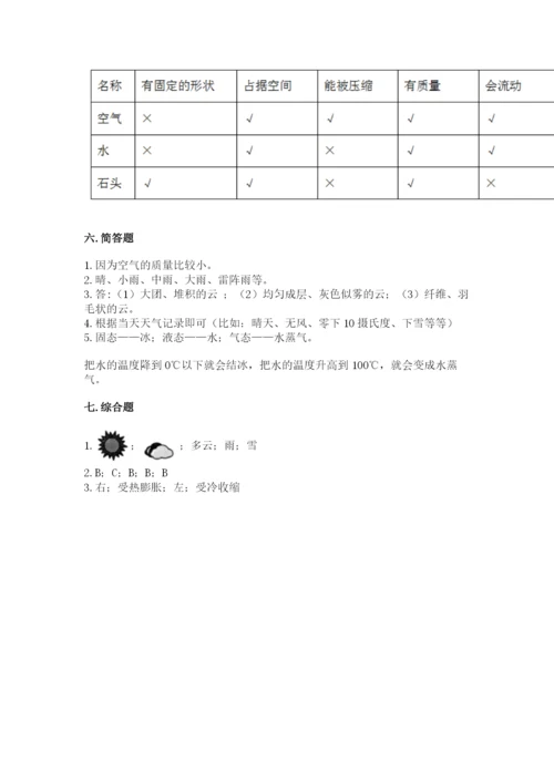 教科版小学三年级上册科学期末测试卷【突破训练】.docx