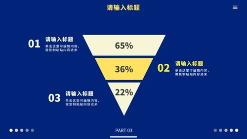 蓝黄极简高级商务工作汇报PPT模板