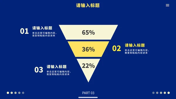 蓝黄极简高级商务工作汇报PPT模板