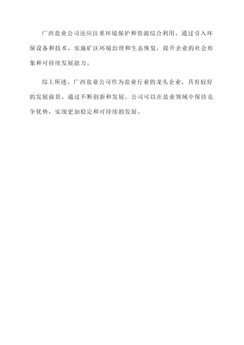 广西盐业公司工作内容