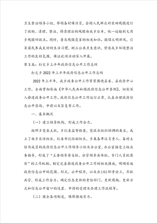 乡信息工作总结