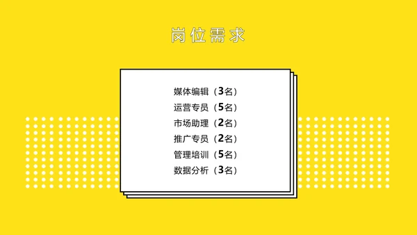 黄色简约风企业人才招募