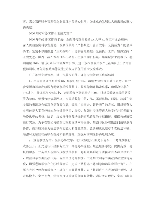 精编之烟草财务工作计划范文.docx