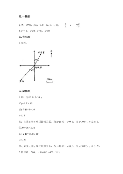 突泉县六年级下册数学期末测试卷（达标题）.docx