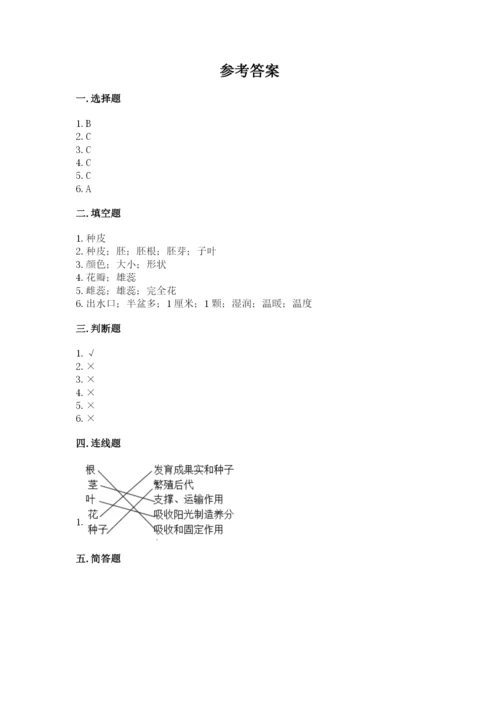 科学四年级下册第一单元植物的生长变化测试卷及答案【考点梳理】.docx