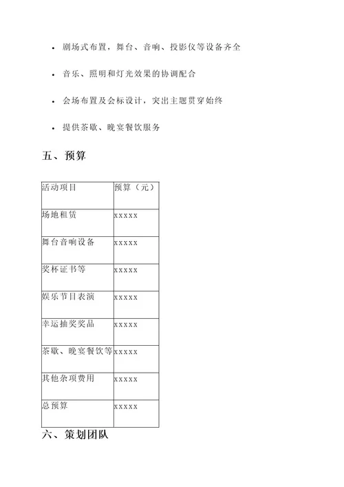 小型私营企业年会方案