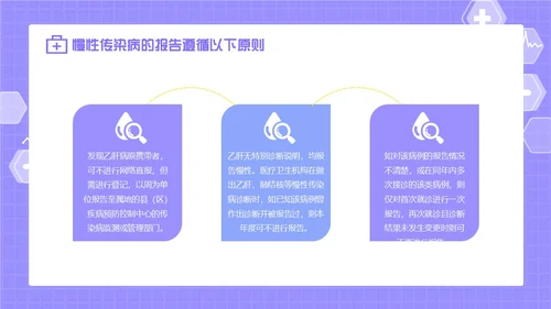 紫色卡通插画医疗医护科普传染病上报流程动态PPT传染病预防