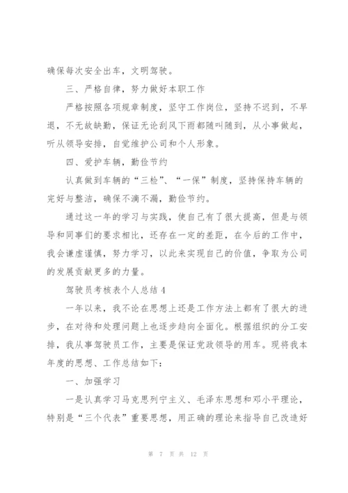 驾驶员考核表个人总结5篇.docx