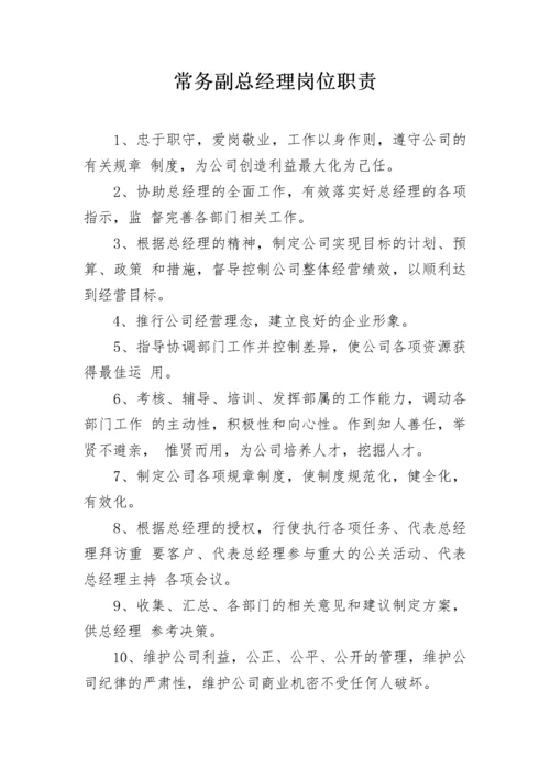 常务副总经理岗位职责.docx