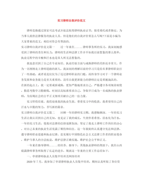 精编之实习律师自我评价范文.docx