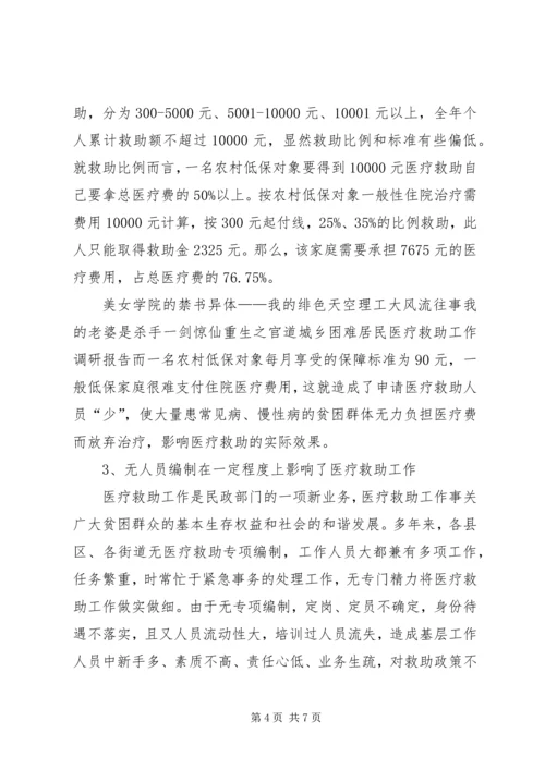 城乡困难居民医疗救助工作调研报告.docx