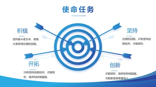 蓝色大气企业校园招聘动态PPT模板