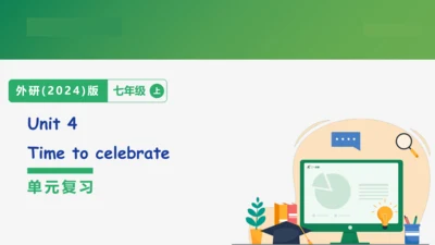 【学霸提优】Unit 4 Time to celebrate  单元复习课件  外研版（2024）英