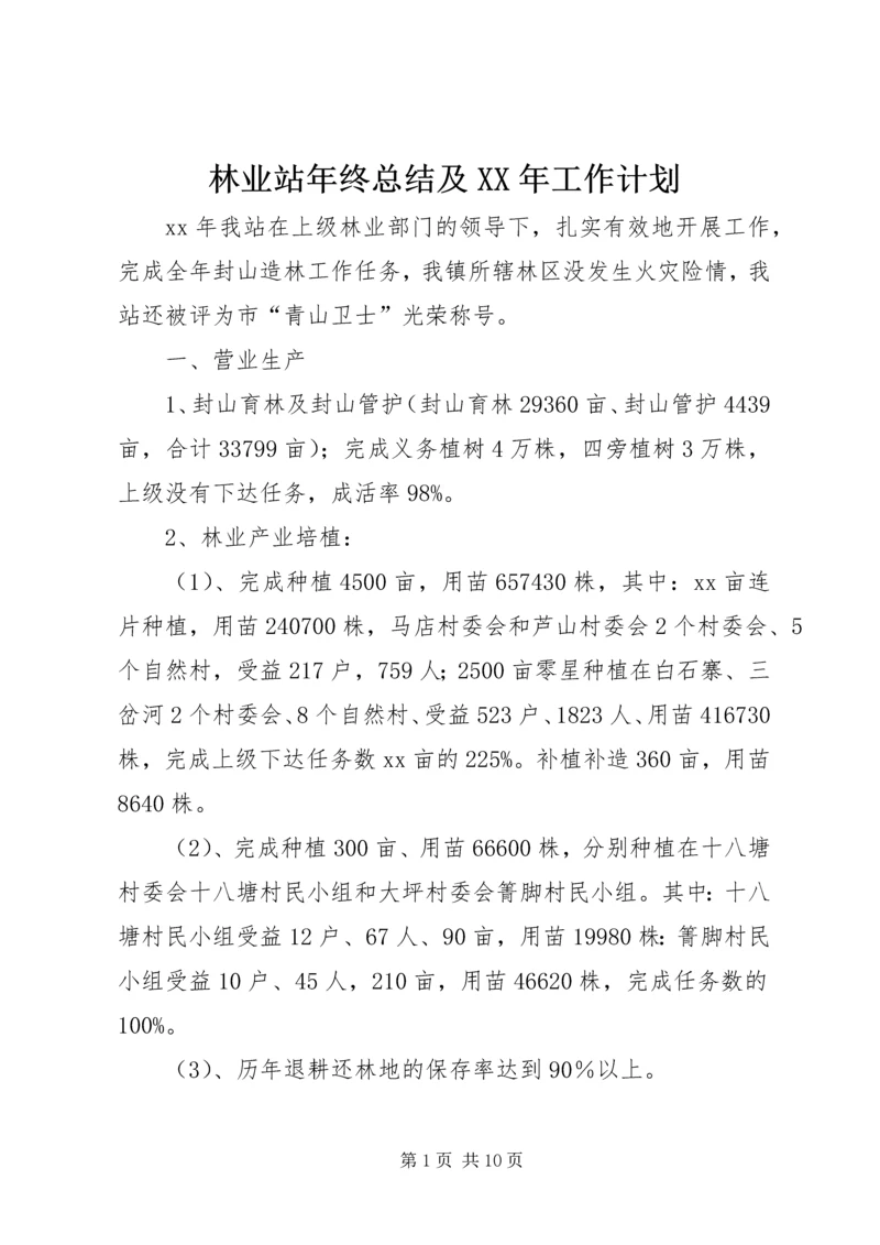 林业站年终总结及XX年工作计划.docx