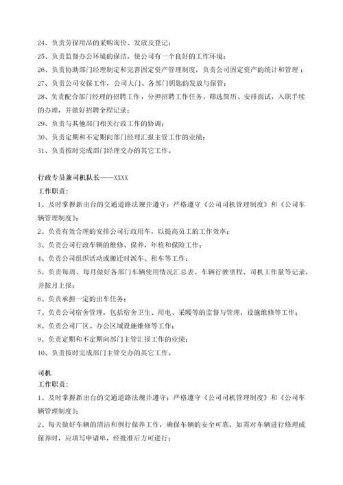 行政部岗位职责.docx