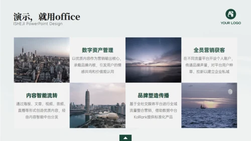 深绿色电力年度工作汇报商务通用ppt模板