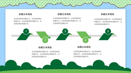 绿色手绘卡通教育教学PPT模板