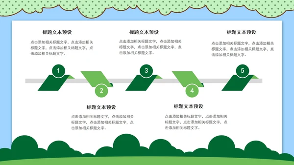 绿色手绘卡通教育教学PPT模板