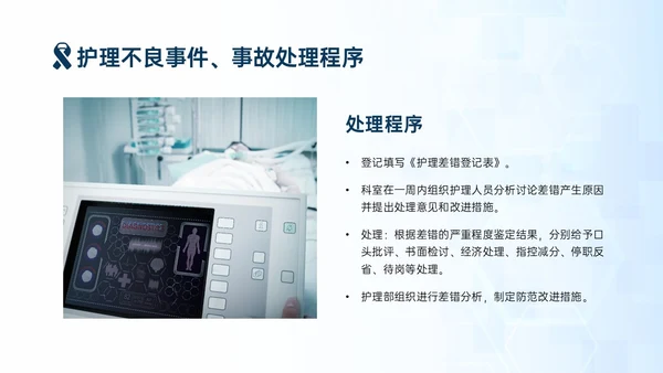 蓝色简约商务手术安全核查制度培训PPT模板护理安全管理