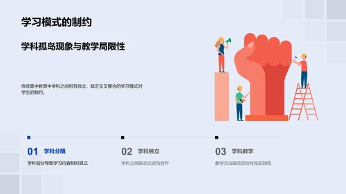 教学报告：理科交叉学习PPT模板