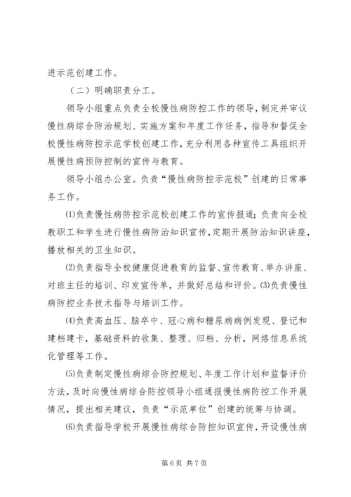 隆兴中心校创建慢性病综合防控示区工作的实施方案 (4).docx