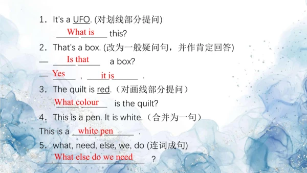 2024新人教版七年级英语上册Starter Unit 3精选练习题课件