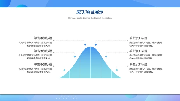 圆圆圈圈淡蓝色年度工作总结通用PPT模板