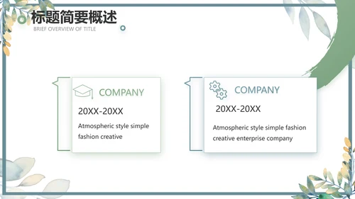手绘水彩风个人述职报告动态PPT模板