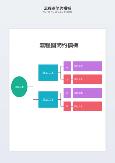 流程图简约模板