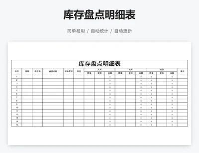 库存盘点明细表