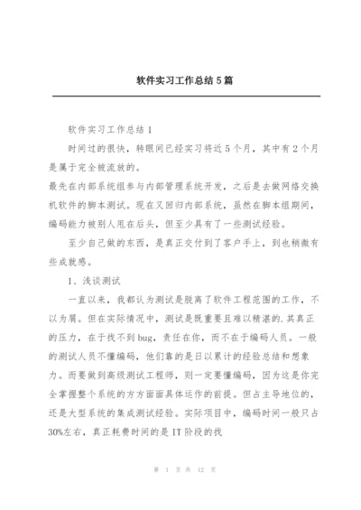 软件实习工作总结5篇.docx