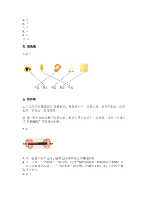教科版小学科学二年级下册 期末测试卷含答案【考试直接用】.docx