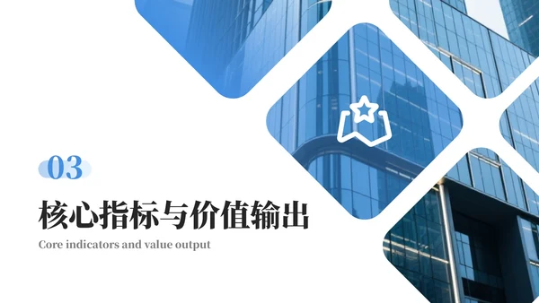 蓝色几何风项目汇报总结模板