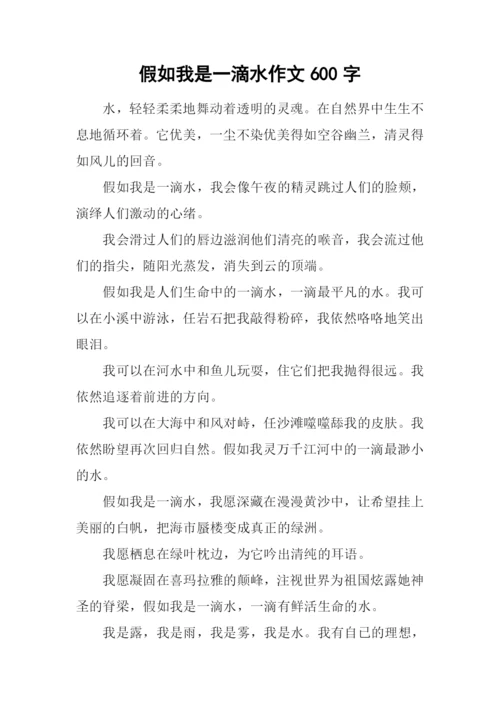 假如我是一滴水作文600字-1.docx