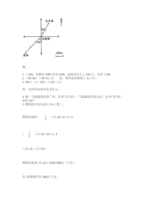 人教版小升初数学模拟试卷带答案（突破训练）.docx