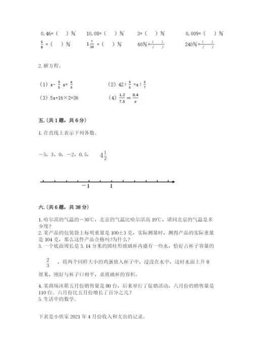 苏教版六年级数学小升初试卷及答案1套.docx