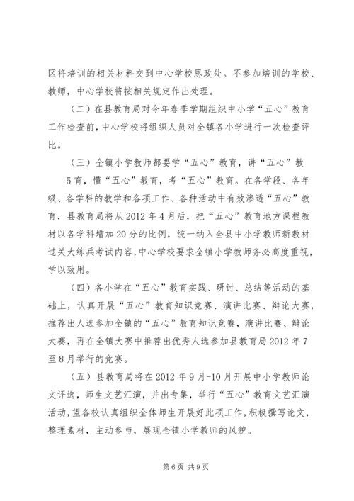 麻乍镇教育管理中心“五心”教育工作目标管理实施方案 (5).docx