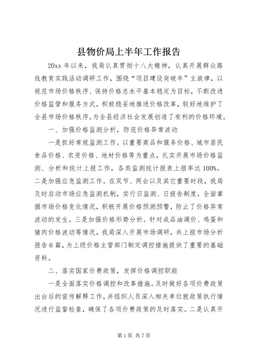 县物价局上半年工作报告.docx