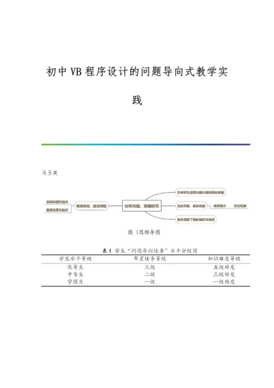 初中VB程序设计的问题导向式教学实践.docx