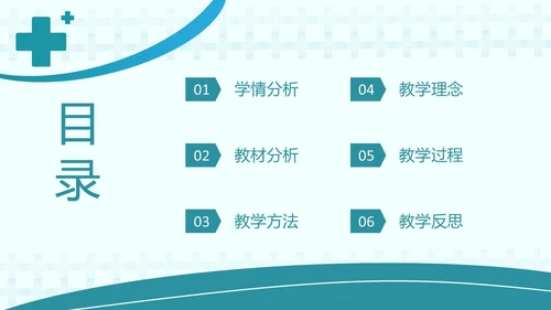 简约风绿色护理说课PPT